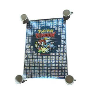 Pokemon Stadium 2 Collector's Edition Foil Poster Vintage 2001